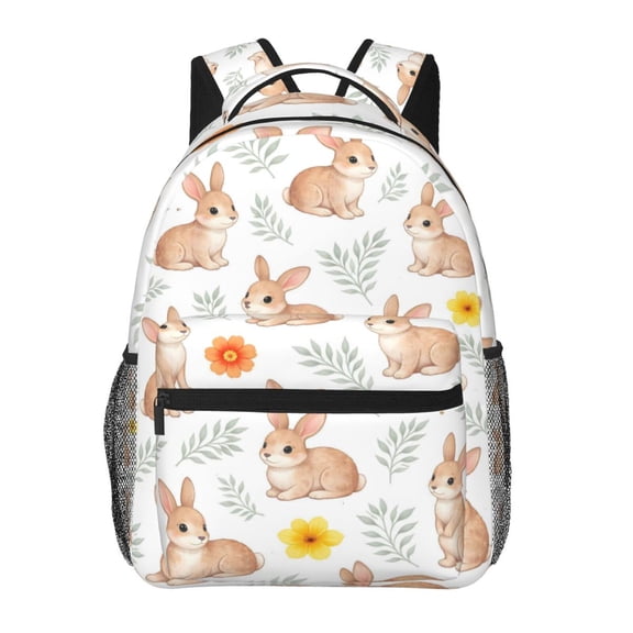 Cute Bunny Easter Backpack Lightweight Rucksack Travel Bag for Men and Women