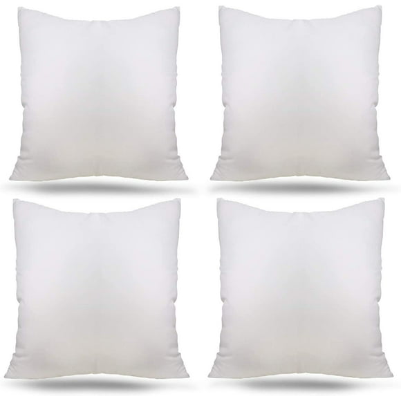 4 Paquets Insert de Coussin Décoratif Blanc Premium 18"x18 Pouces Hypoallergénique