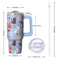 thumbnail image 2 of 30oz Halloween Tumbler with Handle, Witch Skeleton | Print | Halloween Gifts for Women & Men | with Lids and Straws | Stainless Steel Insulated | Coffee Travel Mug, 2 of 5