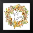 thumbnail image 2 of Krinlox 15x15 Black Modern Framed Museum Art Print Titled - Fall Wreath, 2 of 5