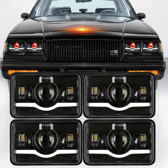 4X6" LED Headlights Hi/Lo Sealed Beam DRL For Chevrolet Monte Carlo 1980-1988 4x