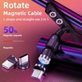 thumbnail image 3 of Cable magnético 540 Micro-USB Tipo C Cargador magnético de teléfono de carga rápida para 11 Pro X Max 7 8 Plus para, 3 of 8