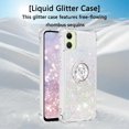 thumbnail image 4 of CCSmall for Samsung Galaxy A07 Case Clear Glitter Bling for Women Girl, Flowing Liquid Quicksand Sparkly Phone Cover with Diamond Ring Holder Case for Samsung A07 4G LSZ Colorful, 4 of 7