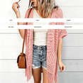 thumbnail image 3 of MSJUHEG Crochet Kimono Bat Wing Cardigan Crochet Shrug Women's Shrug Sweaters Light Weight Cardigan Lightweight Sweater Hollow Out Mesh Cover Up Cardigan Summer Watermelon Red One Size, 3 of 9