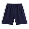 thumbnail image 3 of LIIPEE Boys Shorts Casual Outdoor Solid Color Mesh Training Basketball Shorts Kids Elastic Waist Comfortable Shorts Gym Breathable Daily Cute Running Shorts,Navy,7-8 Years, 3 of 4
