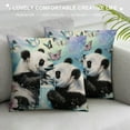 thumbnail image 3 of FUMJ Panda Throw Pillow Covers, Cute Animal Butterfly Galaxy Cushion Case for Home Living Room Decor, Cute Cartoon Panda Decorative Throw Cushion Case, 3 of 5