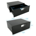 thumbnail image 4 of 19" DJ Drawer Equipment 4U Steel Cabinet with Keys, Black, 4 of 8