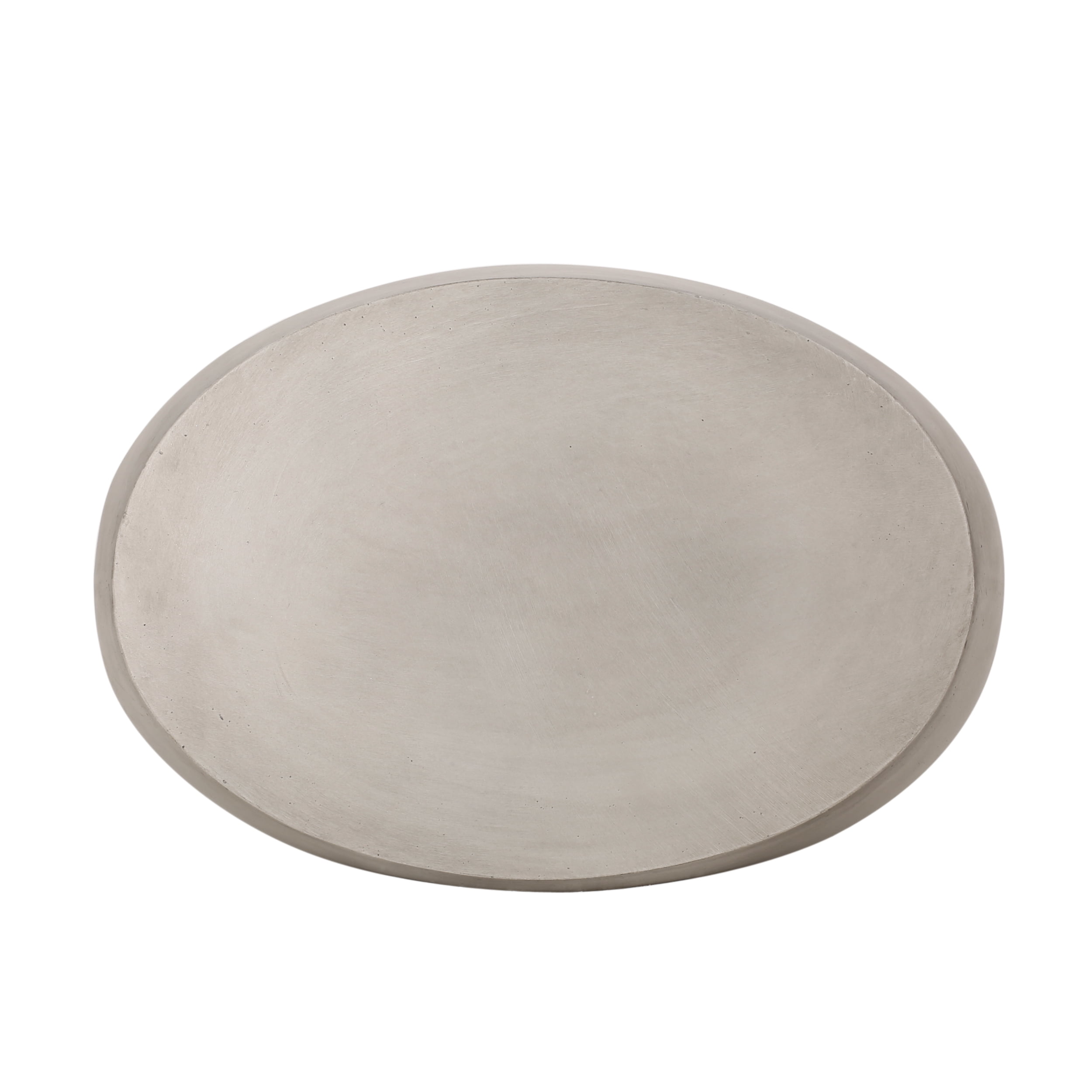 Outdoor Lightweight Concrete Side Table, Light Gray