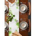 thumbnail image 5 of Table Runner Dresser Scarf 14 x 72 Inch Classic Summer Watercolor Green Plant Table Runners Non-Slip Heat Kitchen Dining Table Decor for Indoor Outdoor Home Party Decoration, 5 of 7