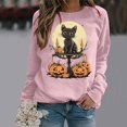 thumbnail image 2 of Futezty Halloween Sweatshirts for Women Plus Size Long Sleeve Cute Graphic Pullover Top 2025 Fall Fashion Shirt Clothes, 2 of 7