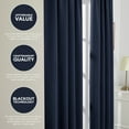 thumbnail image 6 of ZOPZO Navy Blue Room Darkening Curtains Blackout Curtain Rod Pocket Window Curtain for Living Room 52 x 84 inch Set of 2, 6 of 8