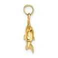 thumbnail image 4 of Auriga Fine Jewelry 14K Yellow Gold 3-D Dolphin Jumping Charm for Women (L - 14.9 mm, W - 17.55 mm), 4 of 6