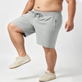 thumbnail image 4 of Aimik Men's Athletic Drawstring Shorts Side Zipper Pockets Stretch Fabric Summer Sports Shorts for Gym Workout, 4 of 6