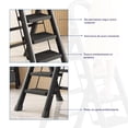 thumbnail image 3 of Escalera Plegable Multifuncional Bluelander, Tubular 4 Peldaños, Antideslizante, Negro, 3 of 6