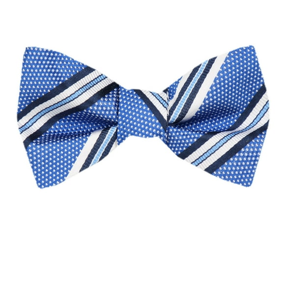 Men's Blue Silk Self Tie Bowtie Tie Yourself Bow Ties