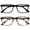 Black / Brown - 2 Pairs, variant on OPULIZE NYX Blue Light Blocking Glasses - Anti-Glare Computer & Gaming Eyewear - UV & Eyestrain Protection - Rectangular Frame - Black - Mens Womens - 2 Pack