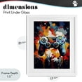 thumbnail image 4 of Stupell Industries Contemporary Orange Paint Splash Gamer White Framed Print Under Glass, 17 x 21, by Creative Studio, 4 of 8