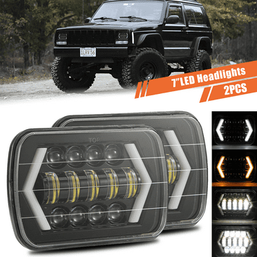 2PCS For GMC Savana 1500 2500 3500 Safari Van High/Low Beam 5x7" 7x6" Led Headlight