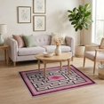 thumbnail image 3 of ODIKA Geometric Modern Abstract Maze With Interlocking Diamond Grid Motif for Playroom, Bedroom, Reading Nook, Pet Friendly & Kids Safe Play, 3 of 7