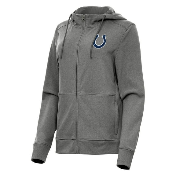 Women's Antigua   Heather Charcoal Indianapolis Colts Seeker Full-Zip Hoodie Jacket
