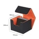 thumbnail image 5 of Caja de baraja de cartas para más de 130 cartas, contenedor de casillero de tarjetas con cierre magnético, estuche organizador de almacenamiento de ta Naranja, 5 of 5