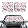 thumbnail image 2 of Daiia Pineapple Flamingo 2PCS Car Windshield Sun Shade, Foldable Sun Shield for Car Front Window, Auto Sun Blocker Visor Protector Universal for Truck SUV Pickup-, 2 of 7