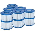 thumbnail image 1 of Juego de 6 paquetes dobles (12 filtros) de cartuchos de filtro para piscina de tamaño estándar en blanco y azul, 1 of 5