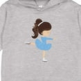 thumbnail image 3 of Inktastic Figure Skating, Ice Skating Girl, Brown Hair Toddler Hoodie, 3 of 4