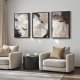 thumbnail image 2 of Neutral Singg Wall Art for Living Room, 3 Piece Modern Canvas Prints Paintings Artwork for Walls-Tan Beige Brown Minimalist Pictures for Living Room Hallway Bedroom Wall Decor, 2 of 6