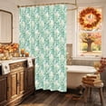 thumbnail image 5 of Spring Botanical Shower Curtain, Waterproof Shower Curtains for Bathroom, Watercolor Seasonal Leaves Rustic Washable Fabric Bathtub Curtain Set Bath Decor with 12 Hooks Stall 36"x72", 5 of 8
