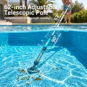Efurden Cordless Pool Vacuum, Handheld Pool Vacuum with Running Time up to 60-Minutes for Small Above Ground Pools, Hot Tubs and Spas (Green)