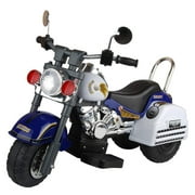 Harley Style 6V Battery Operated Kids Motorycle (Blue & White)