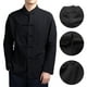 thumbnail image 4 of Camisa de estilo chino de otoño para hombre de Lohuatrd, cuello mandarín, manga larga, bolsillos, botones de disco, camisa tradicional de Kung Fu y Tai Chi, uniforme Tang, 4 of 8
