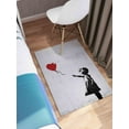 thumbnail image 5 of Girl Balloon Graffiti Rugs, Floor Rug, Banksy Graffiti Rugs, Home Decor Rugs, Banksy Rugs, Classic Rug, Popular Rugs, Cool Rug, Entry Rugs, 2.6'x9.2' - 80x280 cm, 5 of 8