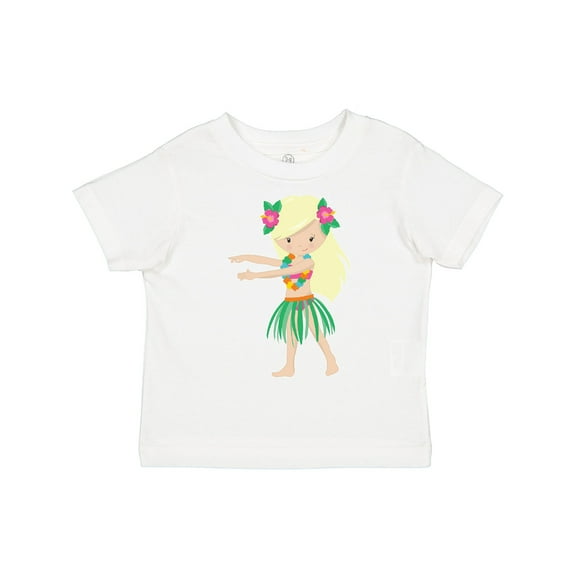 Inktastic Blonde Hula Girl Girls Toddler T-Shirt