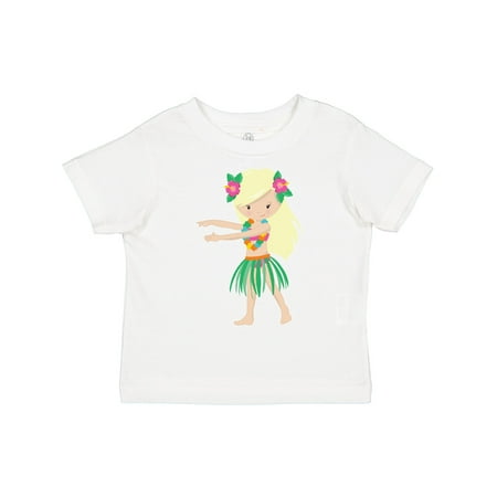 

Inktastic Blonde Hula Girl Gift Toddler Toddler Girl T-Shirt
