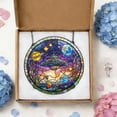 thumbnail image 4 of KuphiL10C UFO Stained Glass Window Hanging, Planet Suncatchers for Windows, Universe Sun Catchers with Metal Chain and Hook, Wall Art Home Decor, Birthday Gifts, 4 of 5