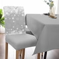 thumbnail image 2 of Chair Covers for Dining Room Set of 4,Winter Christmas Snowflakes Stretch Seat Protector Removable Washable Chairs Slipcovers for Kitchen Banquet Wedding Hotel,Black and White, 2 of 6