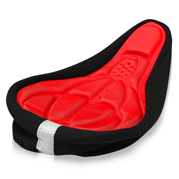 Scienceny Bicicleta de piñón fijo engrosada funda de cojín de asiento Big Bum algodón amortiguador almohadilla de sillín accesorios de bicicleta Type3 NO3 Scienceny VI001673-01