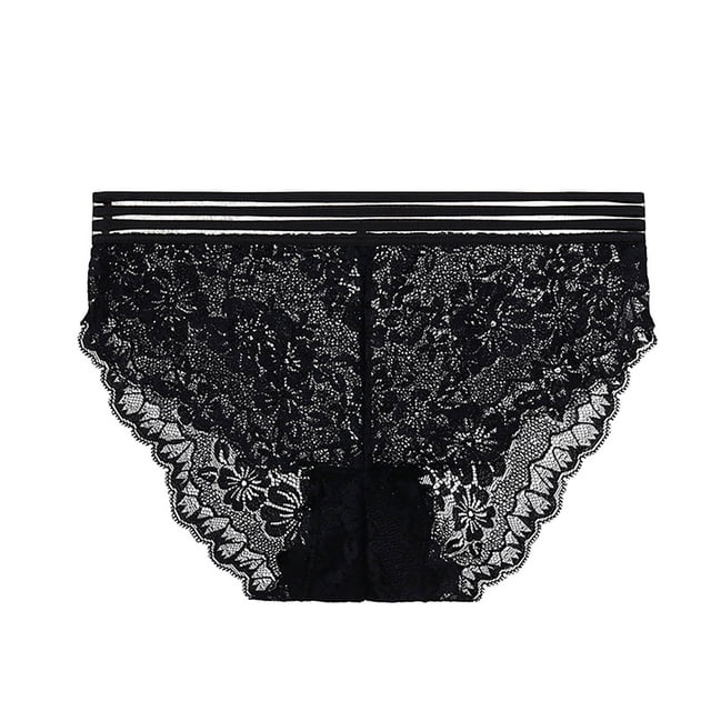 Culottes pour Femmes String Grande Taille Taille Basse Dentelle Respirante