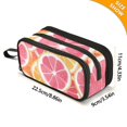 thumbnail image 4 of FORMRS Pencil Case with 3 Compartments Zipper Pouch, Elementary School Level and up, Pink Grapefruit Slices, 4 of 8