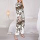 thumbnail image 3 of Balery Woodland Forest With Deers Conjunto de Pijama con Estampado para Mujer, Conjunto de Dos Piezas con Manga Larga, Ropa de Dormir Suave con Bolsillos, Pijamas Cómodos-Small, 3 of 7