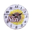 thumbnail image 2 of Holloyiver 12 Inch Sunflower Kitchen Wall Clock Rustic Farmhouse Clocks, Thick Wood Home Decor Clock for Bedroom, Office, Dinning Room, Silent Battery Operated, 2 of 5