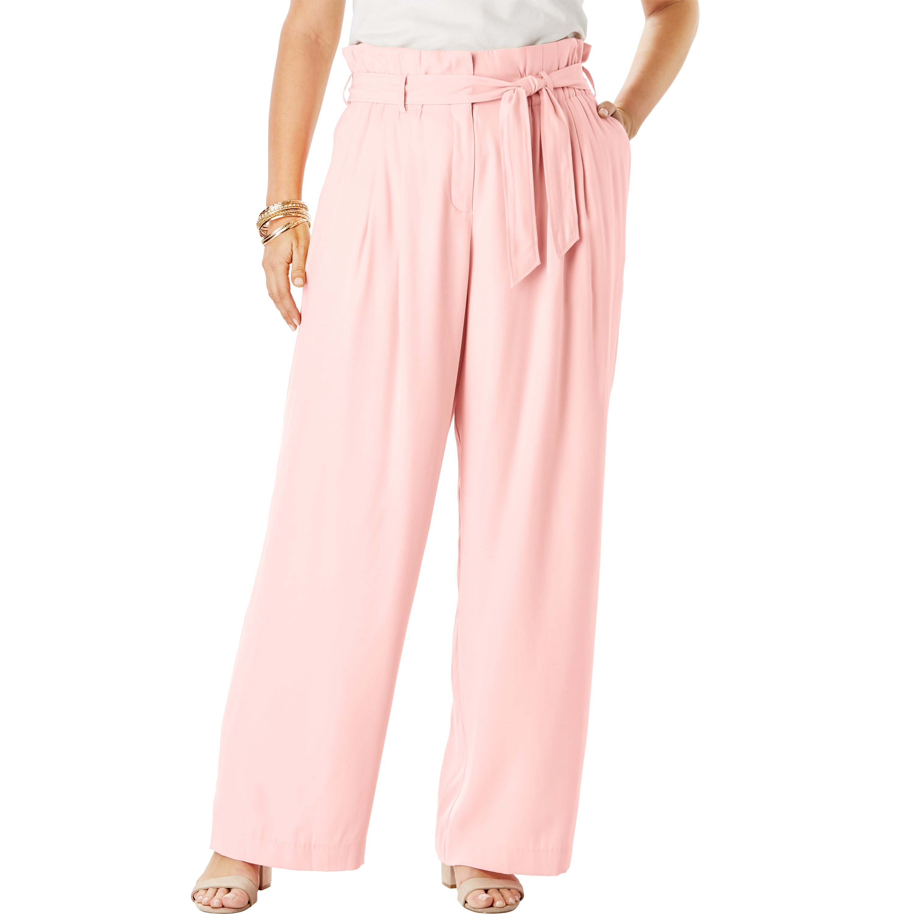 plus size paperbag trousers