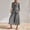 Womens Summer Set - Gray, variant on Maqroz Linen Two Piece Set Women Long Sleeve Blazer Top and Wide Leg Cropped Pants Business Casual Outfits Lightweight Breathable Summer Office Wear