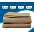 thumbnail image 5 of 300 Thread Count 100% Egyptian Cotton Sleeper Sofa Bed Sheet Set Solid Twin Size (36" x 72" x 5") with 4 -PCS Fitted Straps Color Taupe, 5 of 6