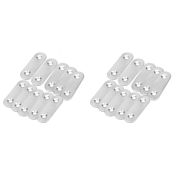 40-Pack Heavy Duty Metal Truss Mending Plates for Furniture Repair, Wood Brackets for Home Improvement and Projects