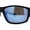 Black Blue / Blue Mirror, variant on Locs Color Mirror Wrap Biker Mens Sunglasses Black Red Orange Mirror