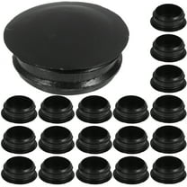 100 Pcs Tube Stopper Cap Furniture Hole Plug Decorative Hole Plugs 2X0.8CM Black