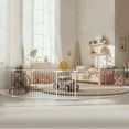 thumbnail image 3 of Baby Gates, 8Panel 198" Extra Wide 30" Tall Baby Gates Fireplace Fence Toddler Playard, White, 3 of 11